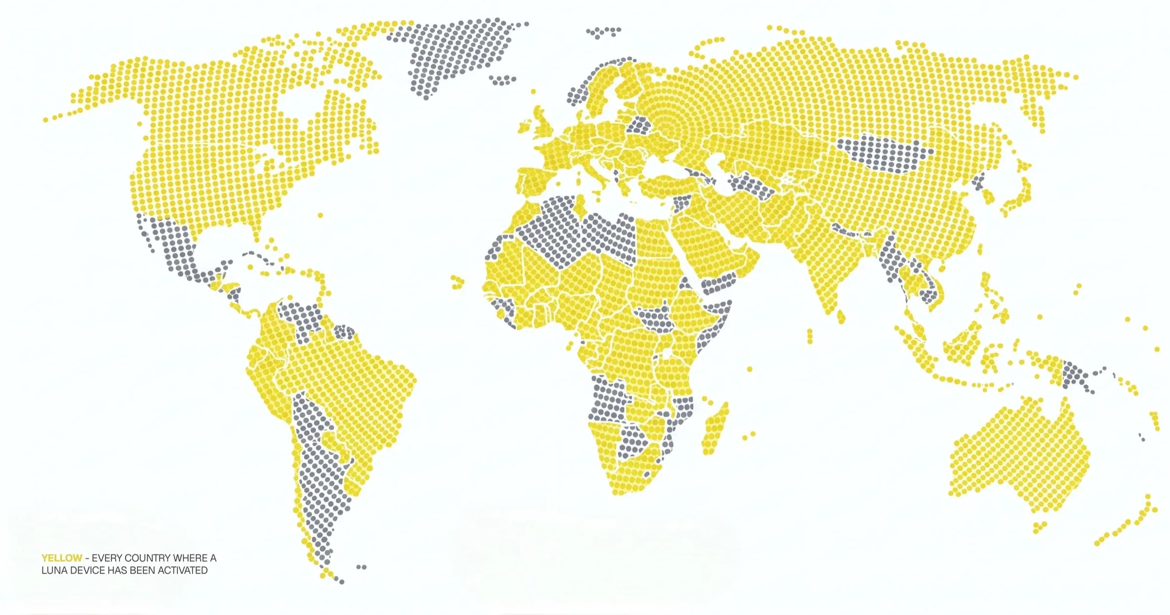 Global map showing broad geographic LifeOS cohort footprint